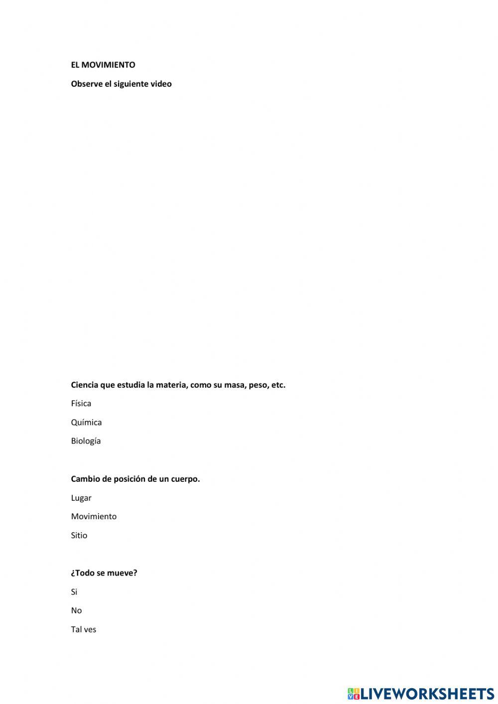 El movimiento