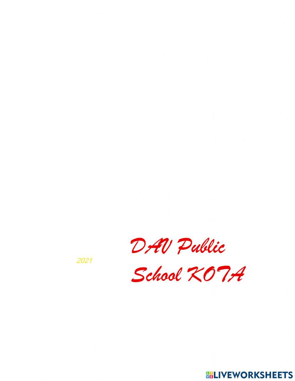 कक्षा -4 दोहरान -3 डी ए वी पब्लिक स्कूल, कोटा