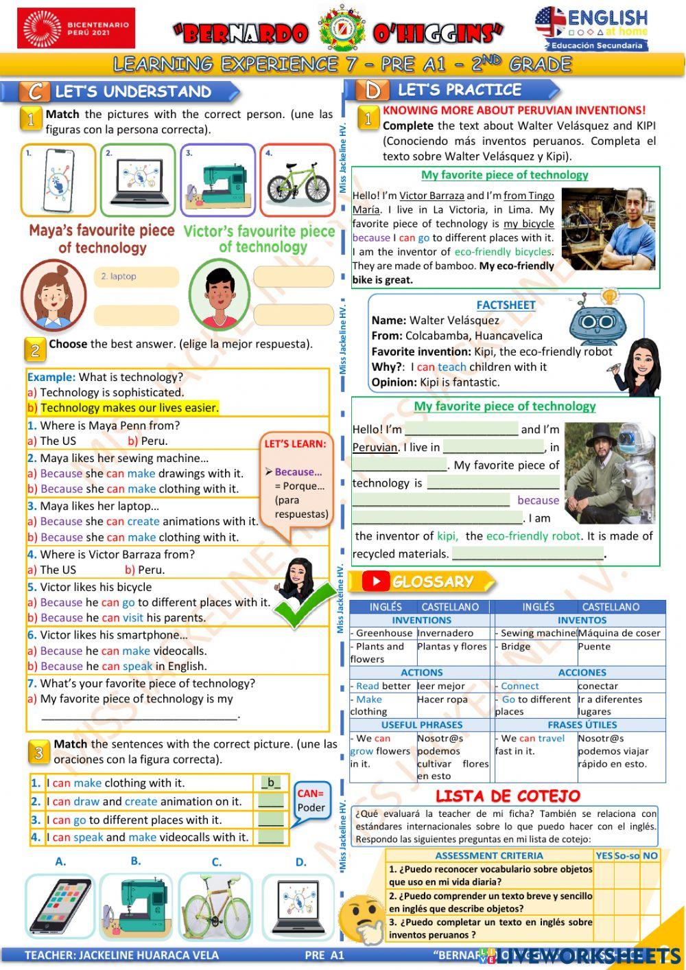 2° GRADO PRE A1 - EDA 7 - activity 1 - Aprendo en casa