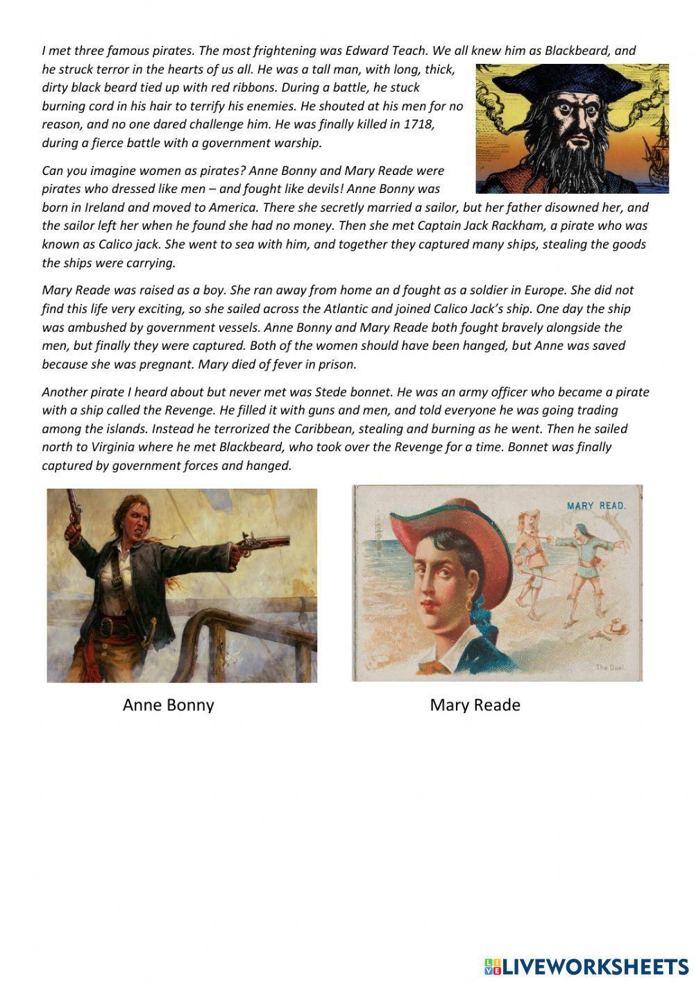 Pirates and buccaneers notes