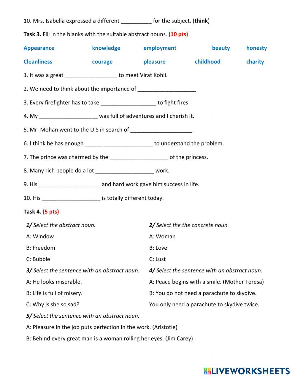 Kinds Of Nouns Worksheet Live Worksheets 40% OFF Kinds Of Nouns Worksheet Live Worksheets 40% OFF