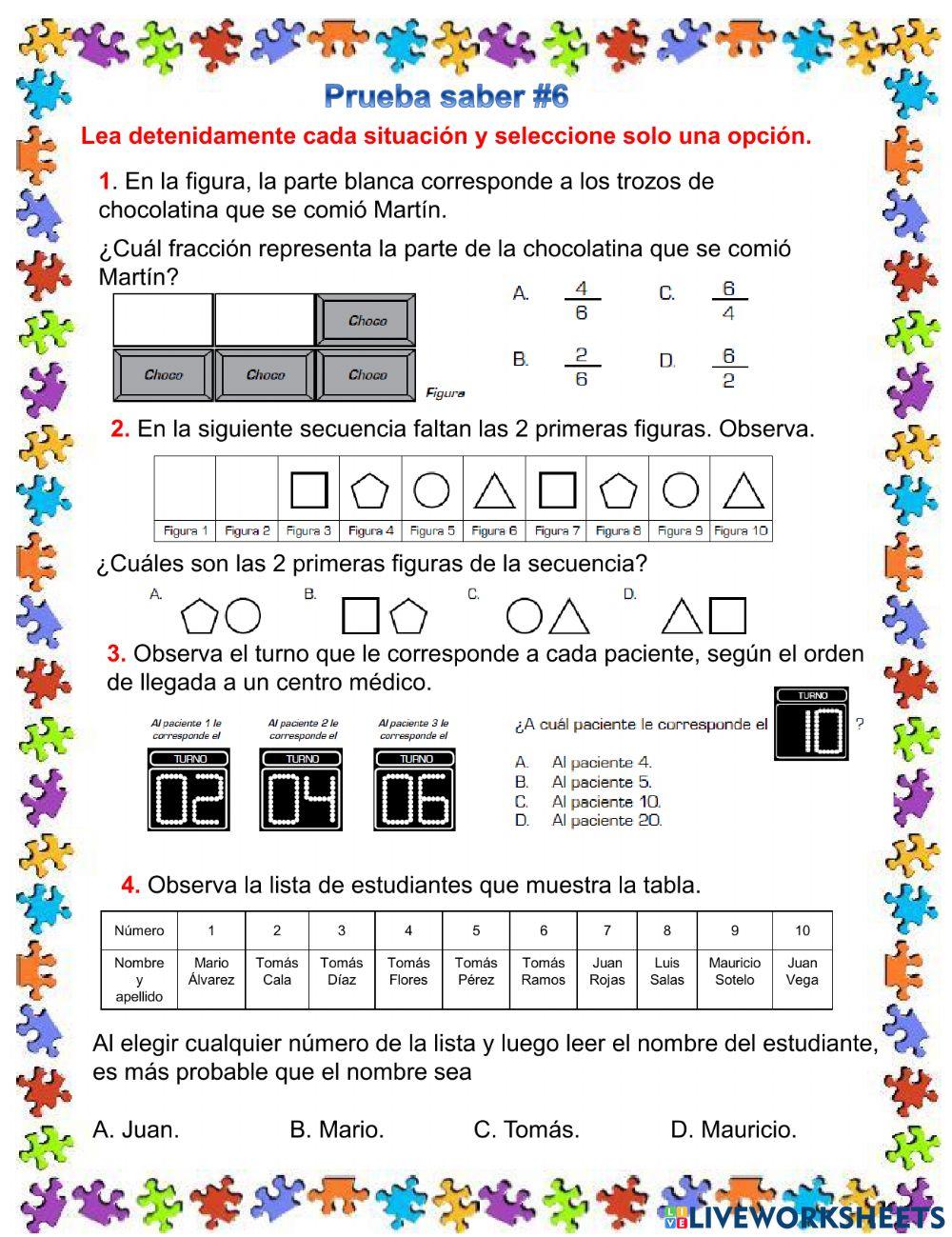 Simulacro prueba saber