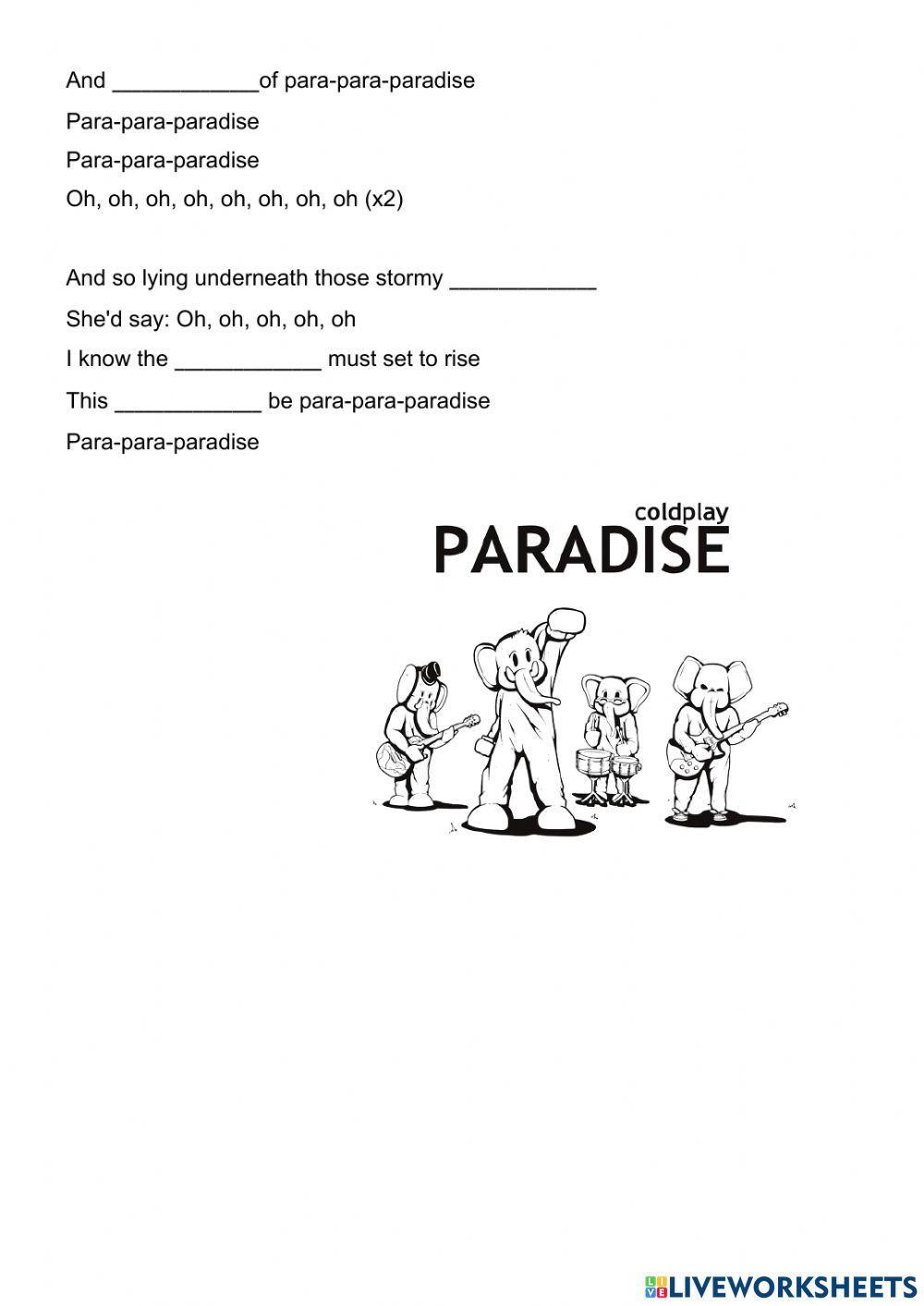 Song - Coldplay - paradise