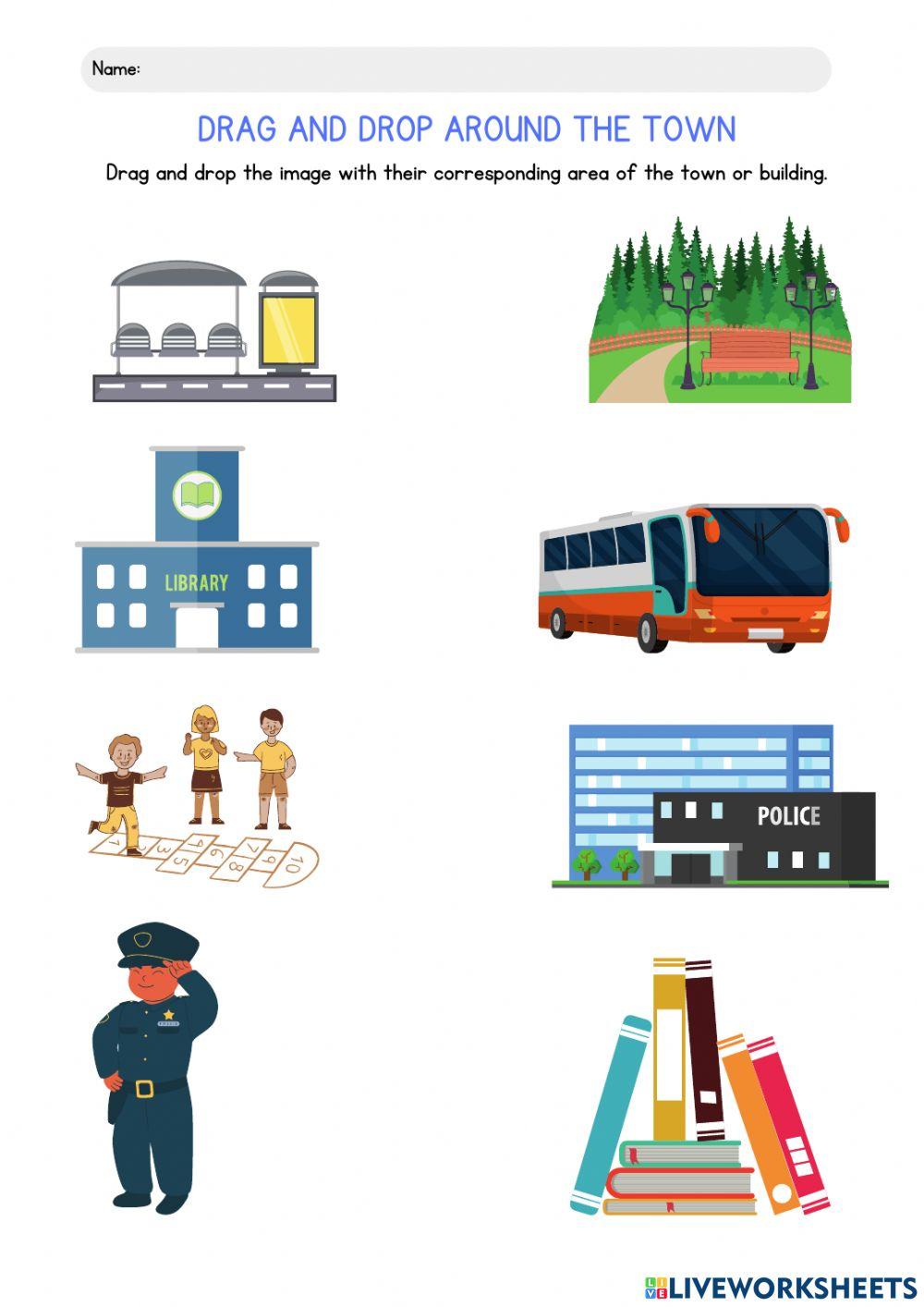 Buildings names interactive worksheet | Live Worksheets