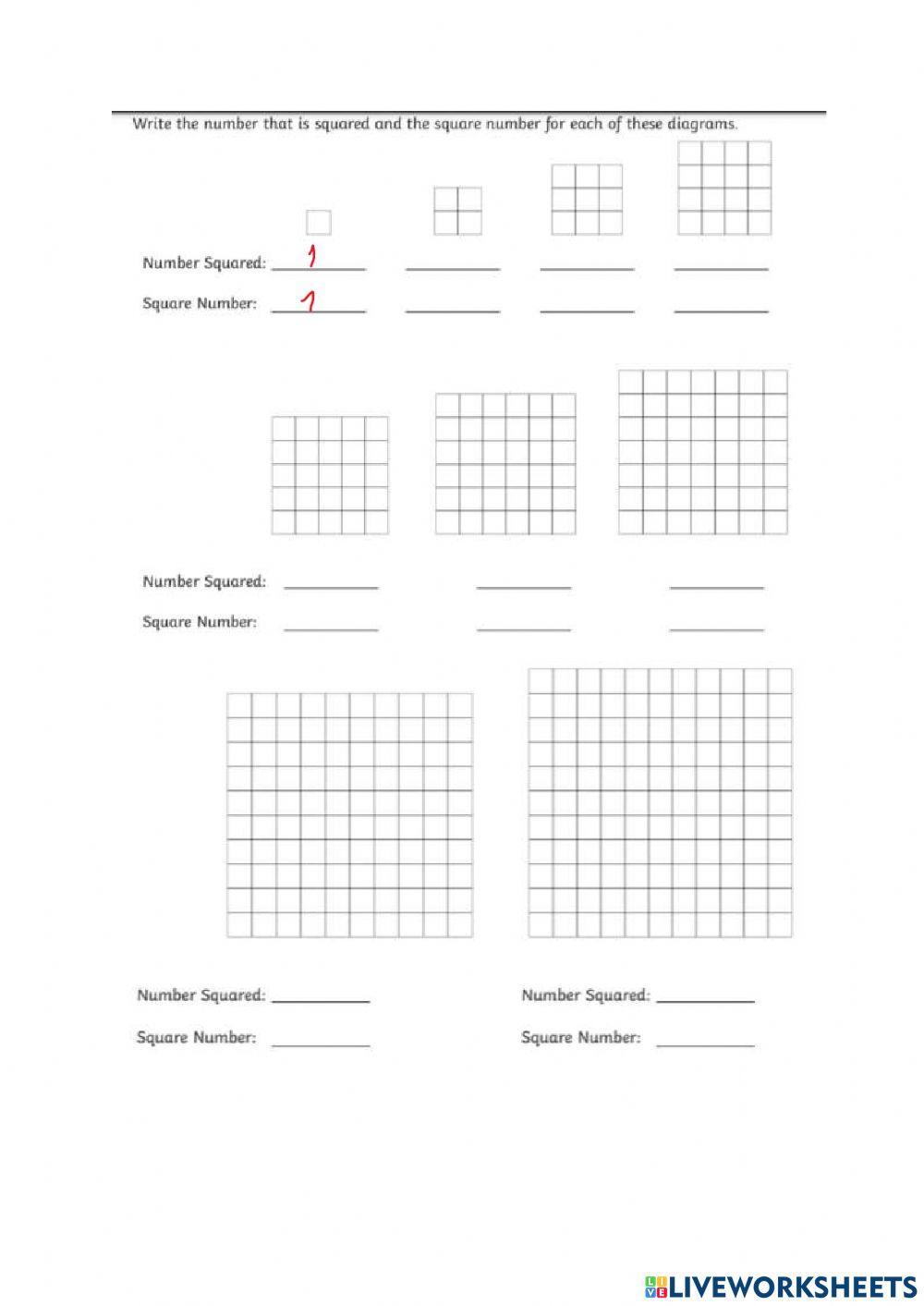 Square numbers