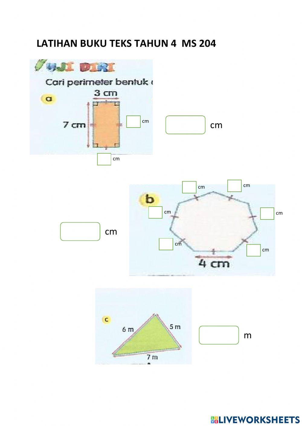 Perimeter thn 4 buku teks