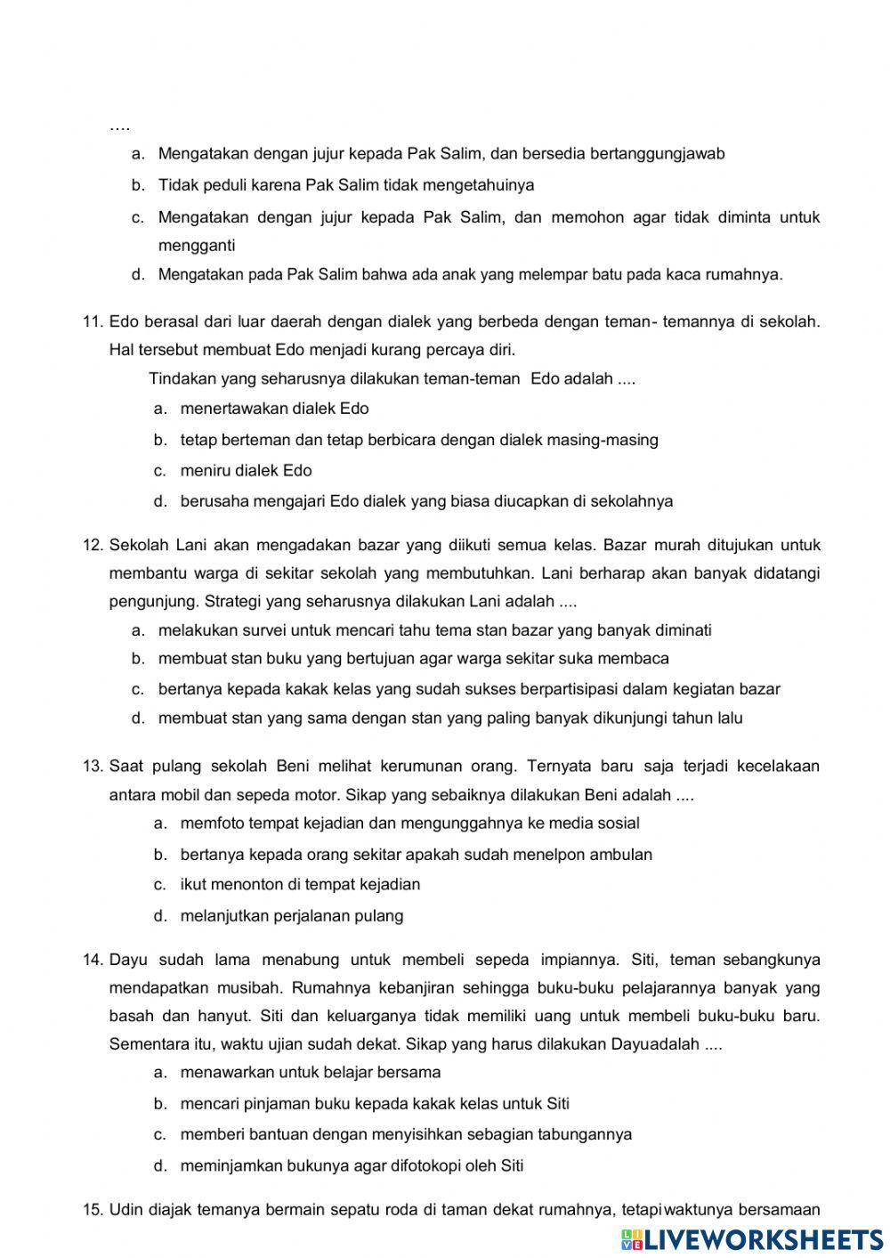 AKM-Survei Karakter Paket B (6-30)