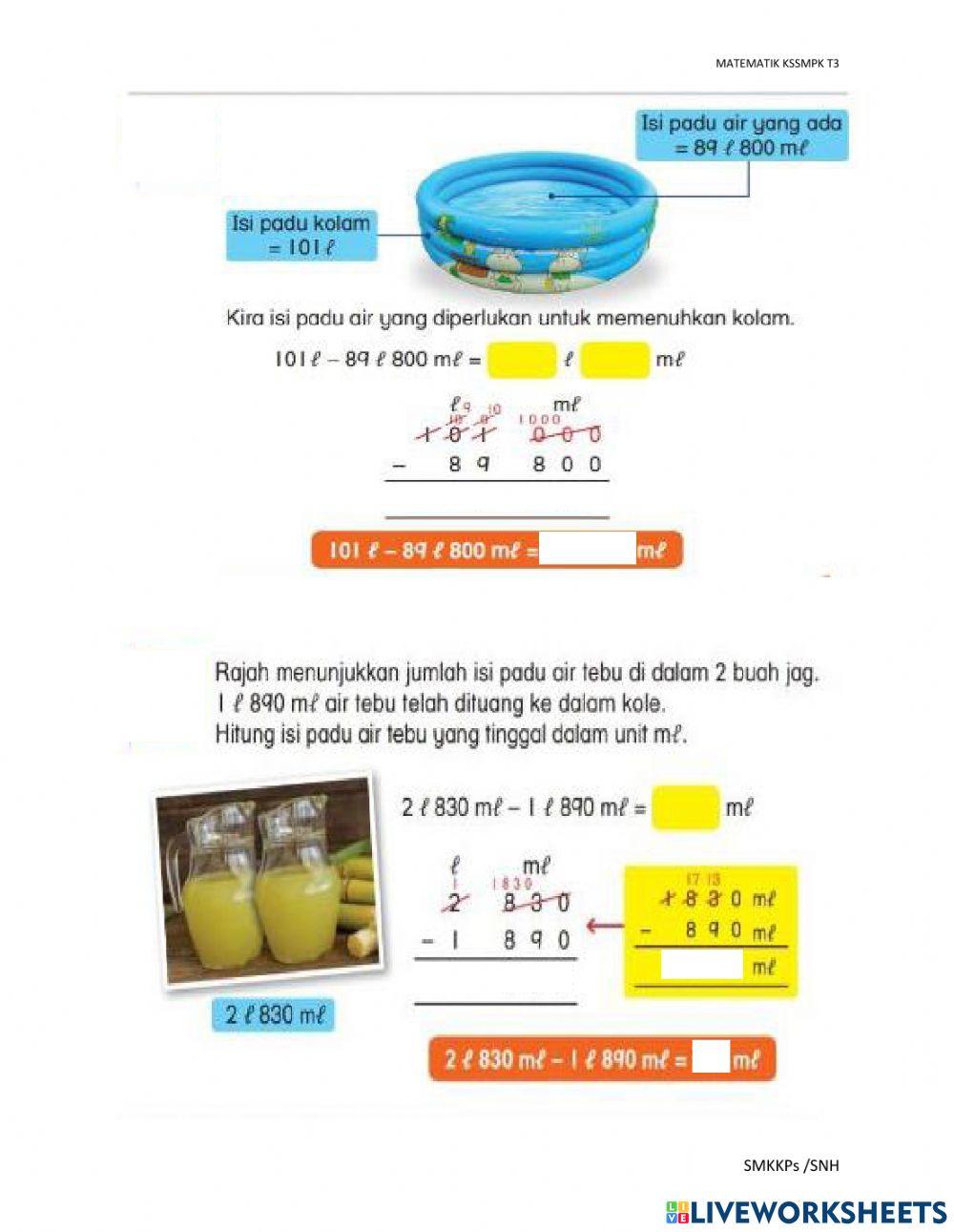 Tolak dengan mengumpul semula