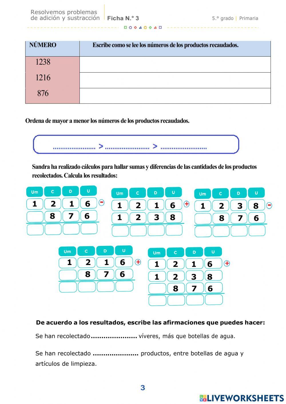 Ficha n° 3 matemática