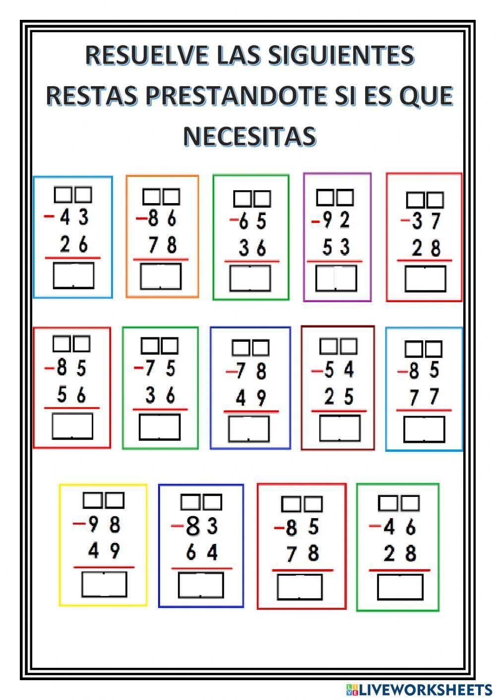 Restas prestando Restas prestando