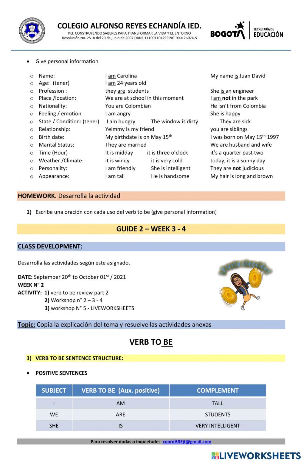 6th GRADEFOURTH TERM - GUIDE ACTIVITY - WEEKS 1 AND 2