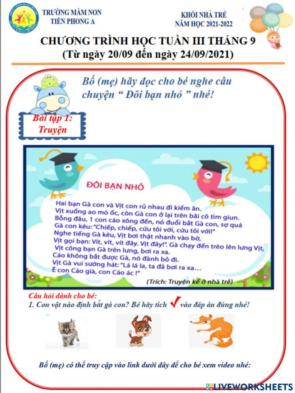 Truyện đôi bạn nhỏ