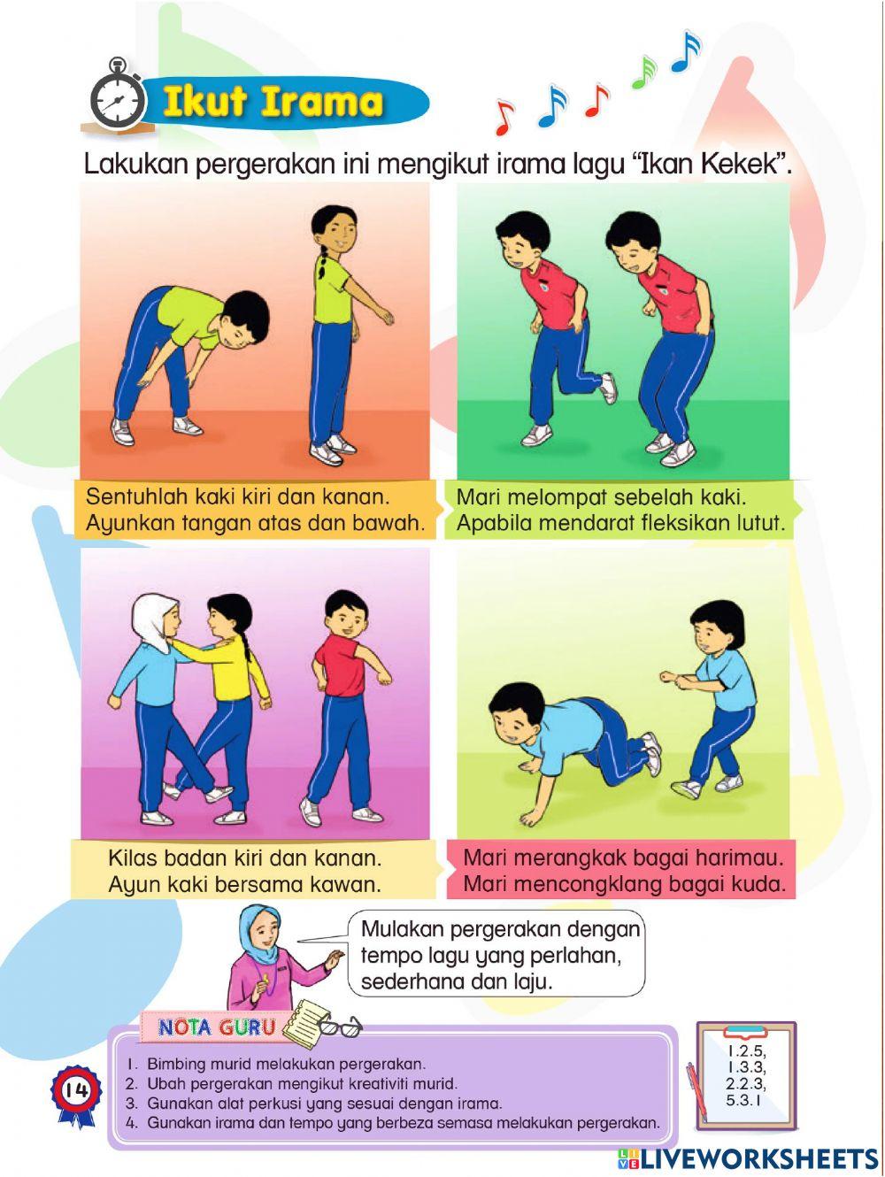 Pendidikan Jasmani dan Kesihatan Tahun 1 PdPR Minggu 31 Jumaat 24hb September 2021 - UNIT 2 GERAK GEMBIRA - Ikut Irama