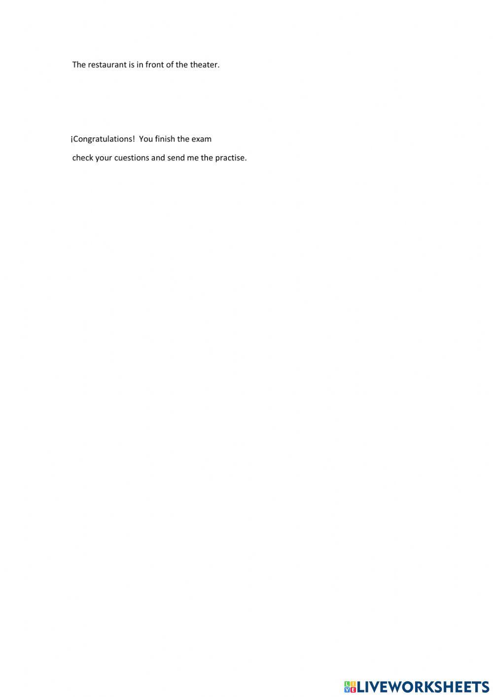 Worsheets of the places in the city part 2