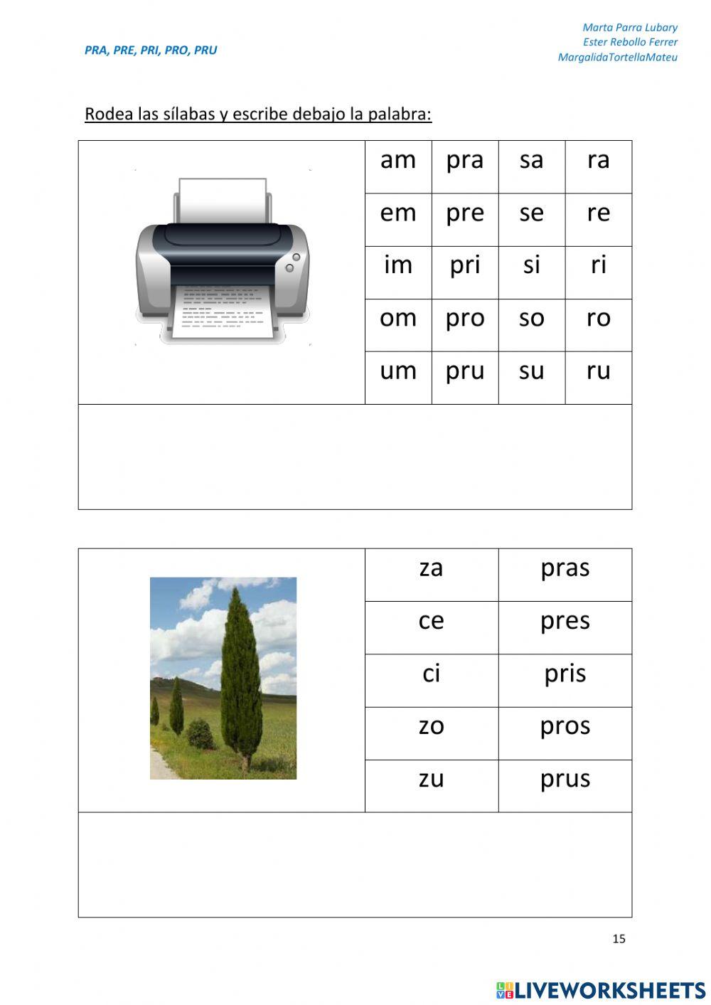 Silabas simples y compuestas