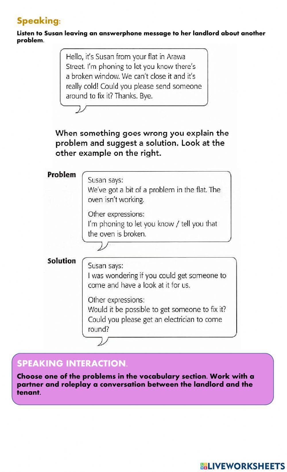 Household problems and solutions Household problems and solutions