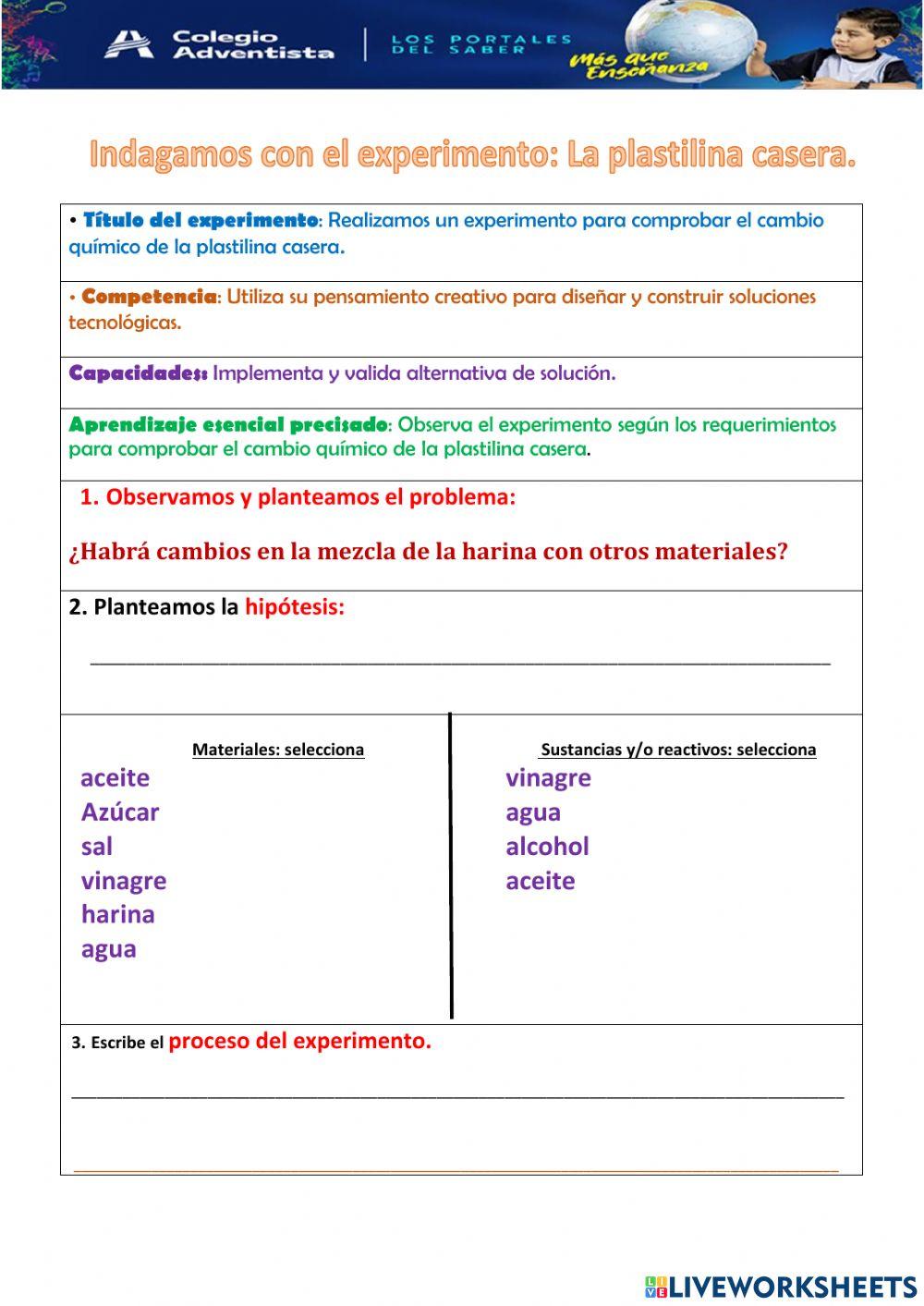 Experimento: Plastilina casera