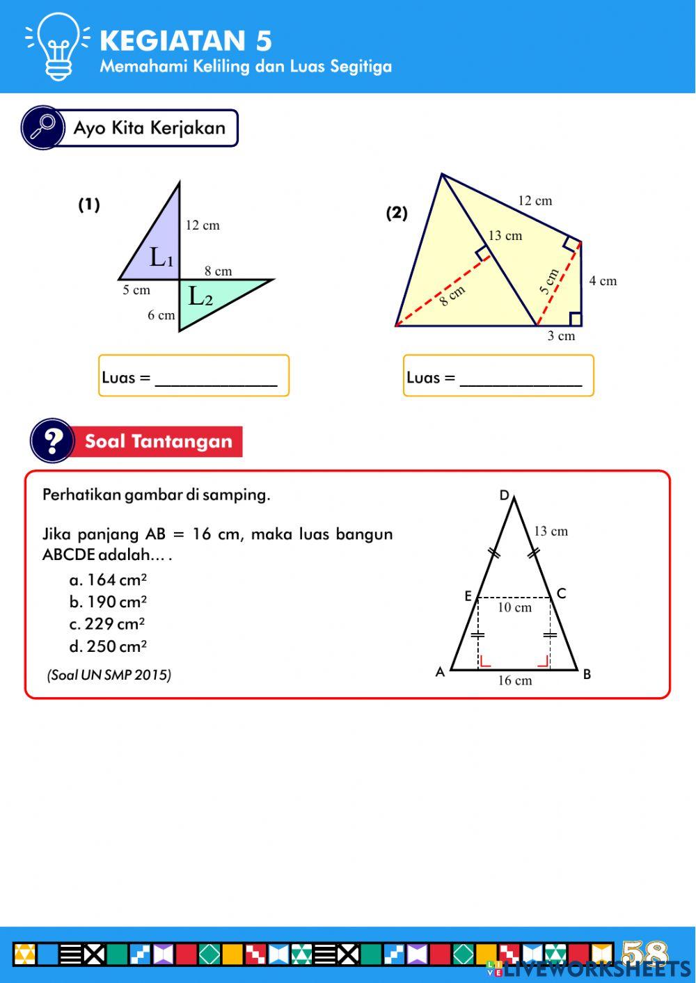Kegiatan 5 Part 1 -Memahami luas dan keliling segitiga-