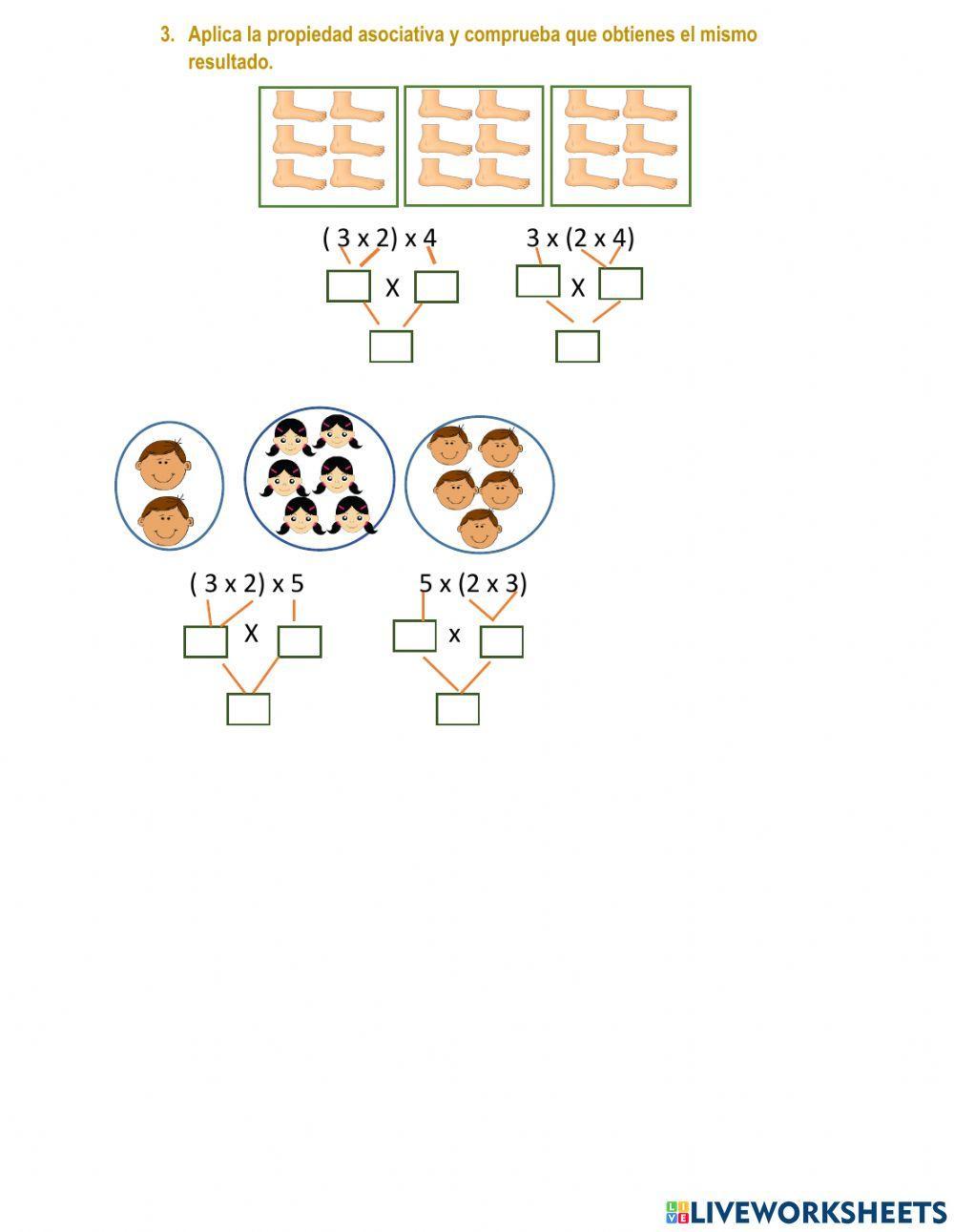 PROPIEDAD ASOCIATIVA Y CONMUTATIVA DE LA MULTIPLICACIÓN