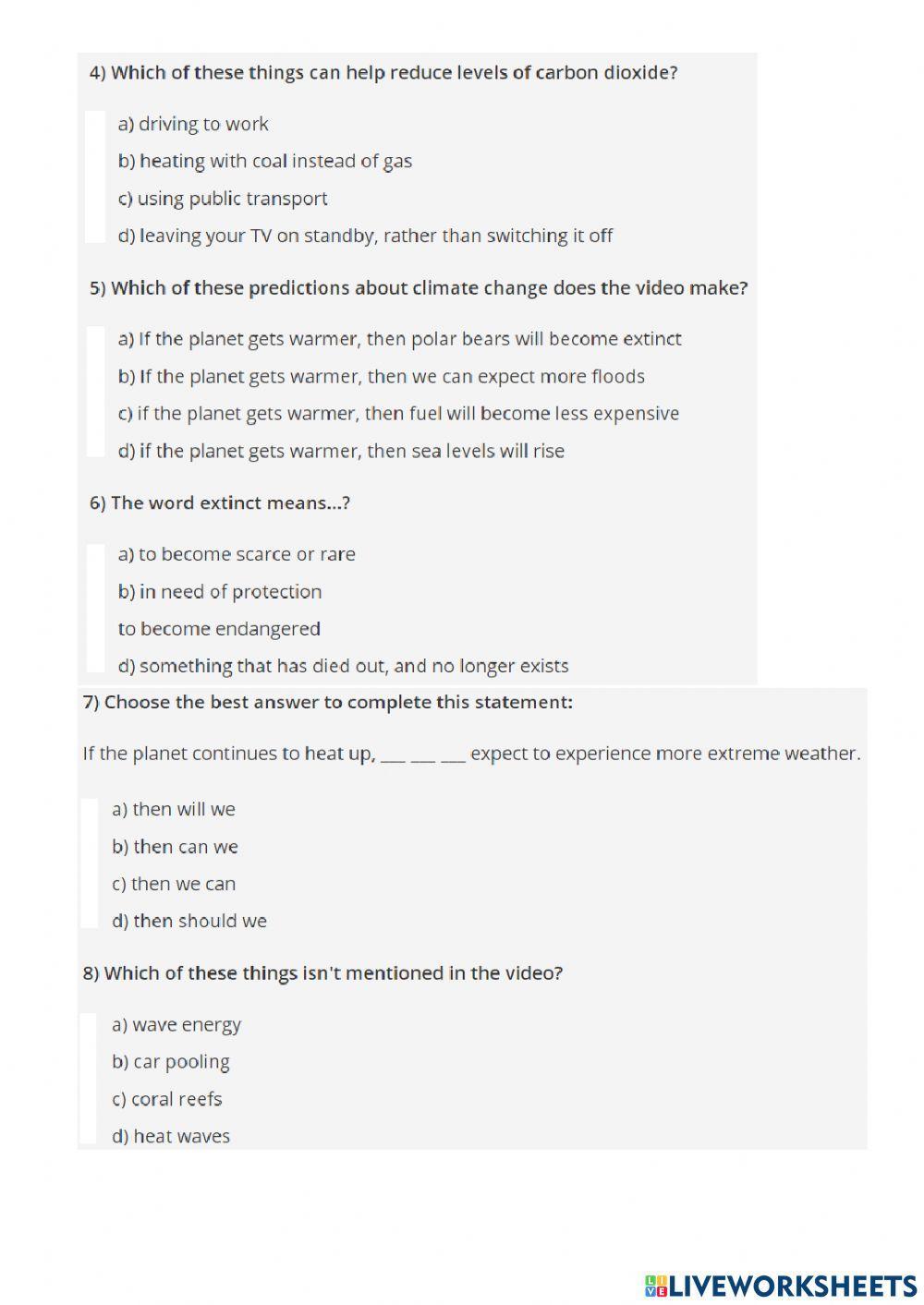 The environment - Listening