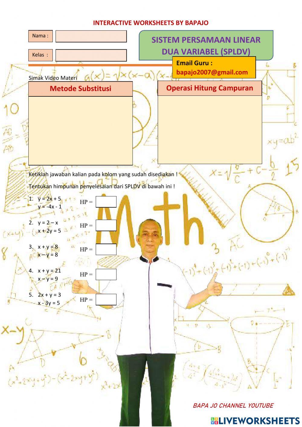 Spldv metode substitusi