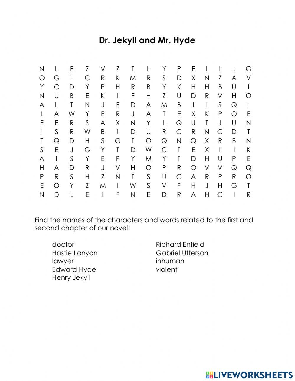 Dr. Jekyll and Mr. Hyde