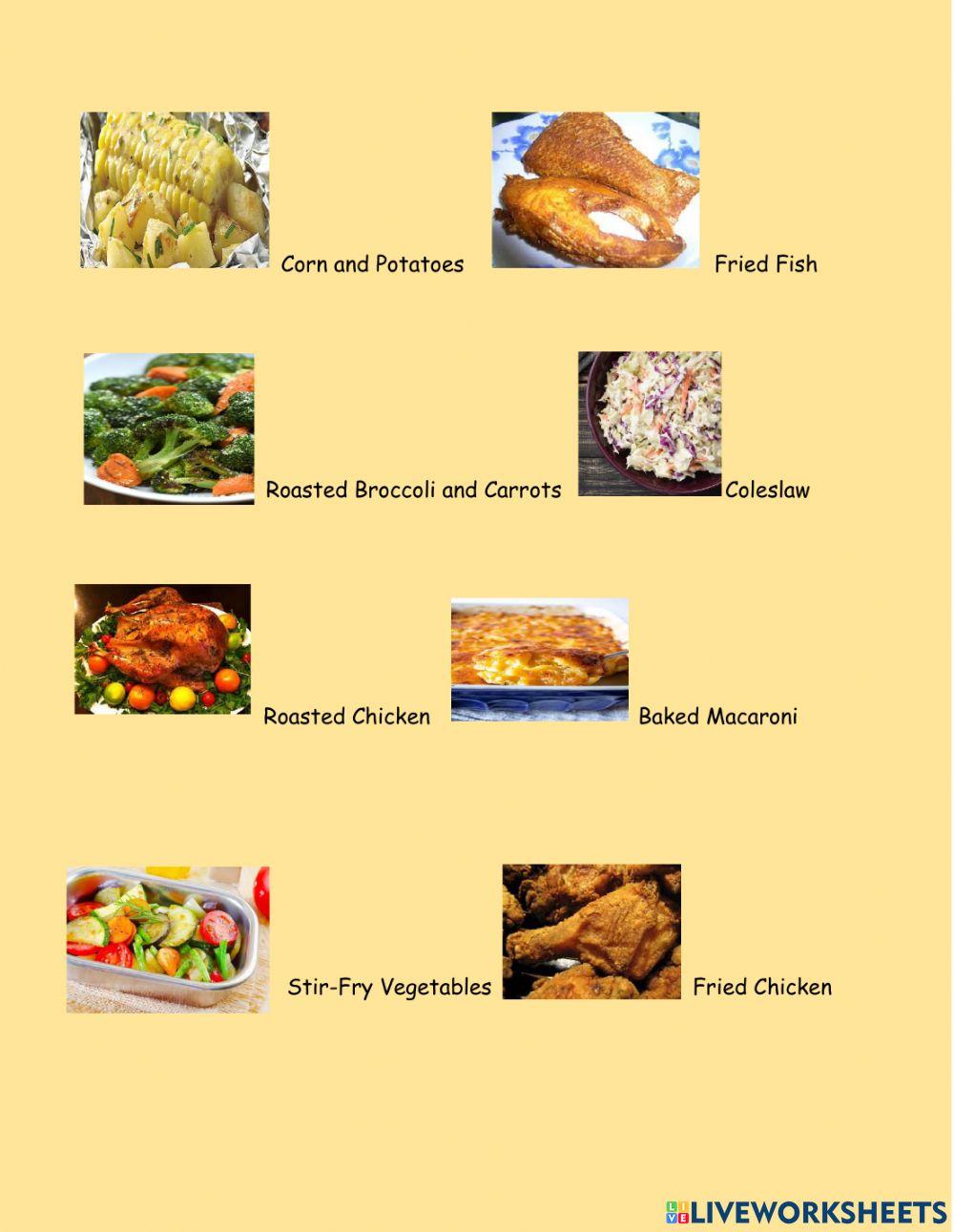 Meal Planning-Choosing Dishes