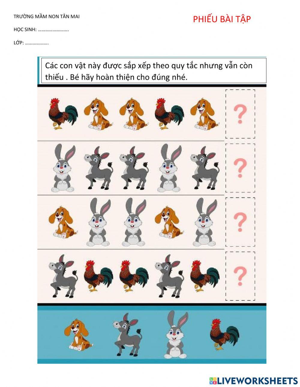 Sắp xếp theo quy tắc.