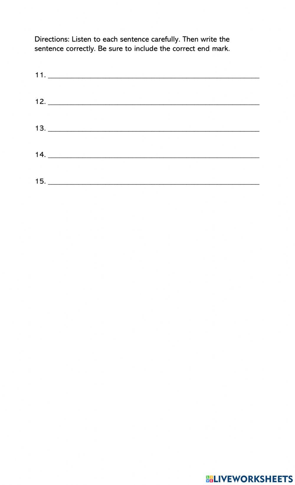 Short Vowel Spelling Test