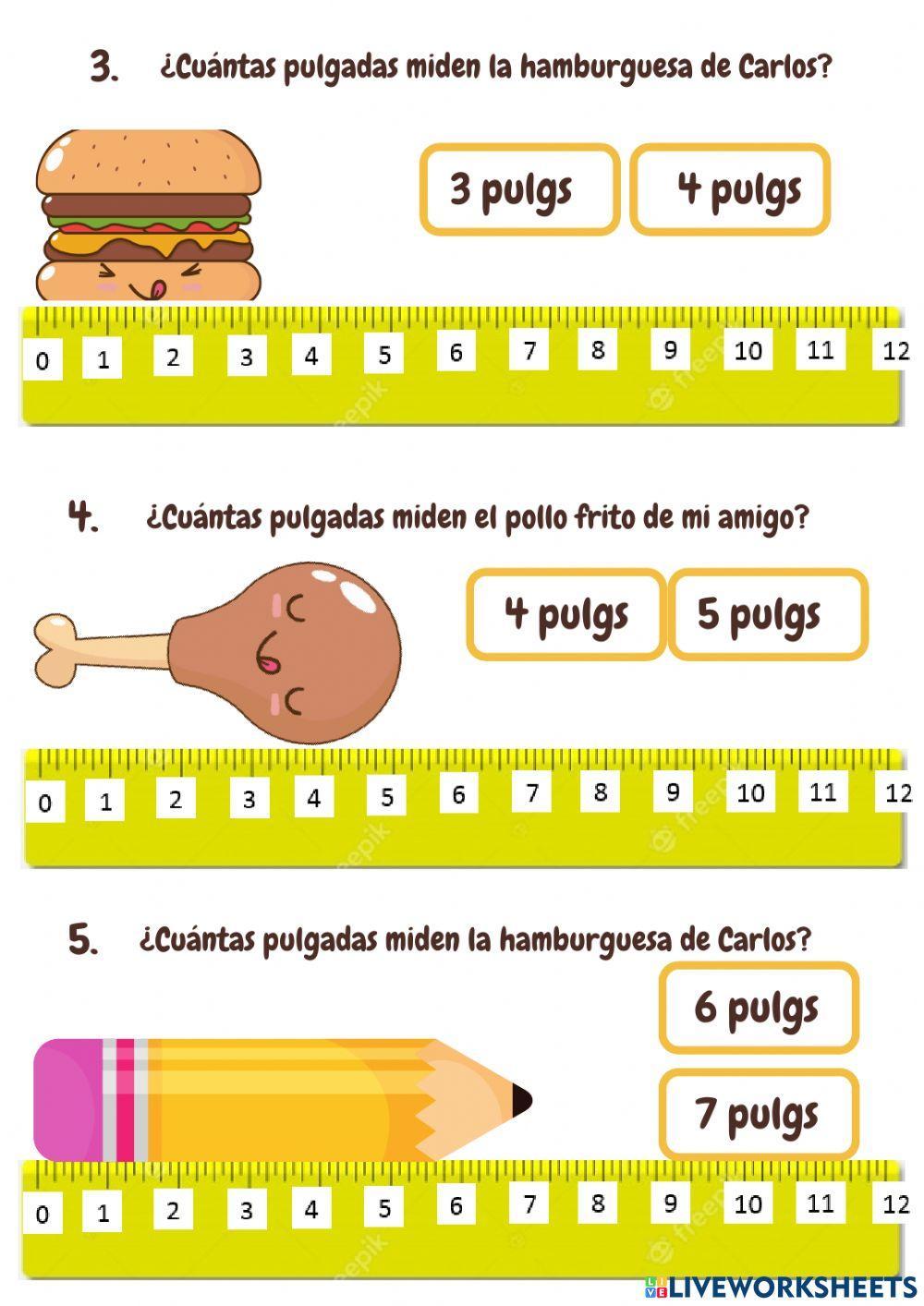 Medidas de longitud: pulgadas-pies-yardas Medidas de longitud: pulgadas-pies-yardas