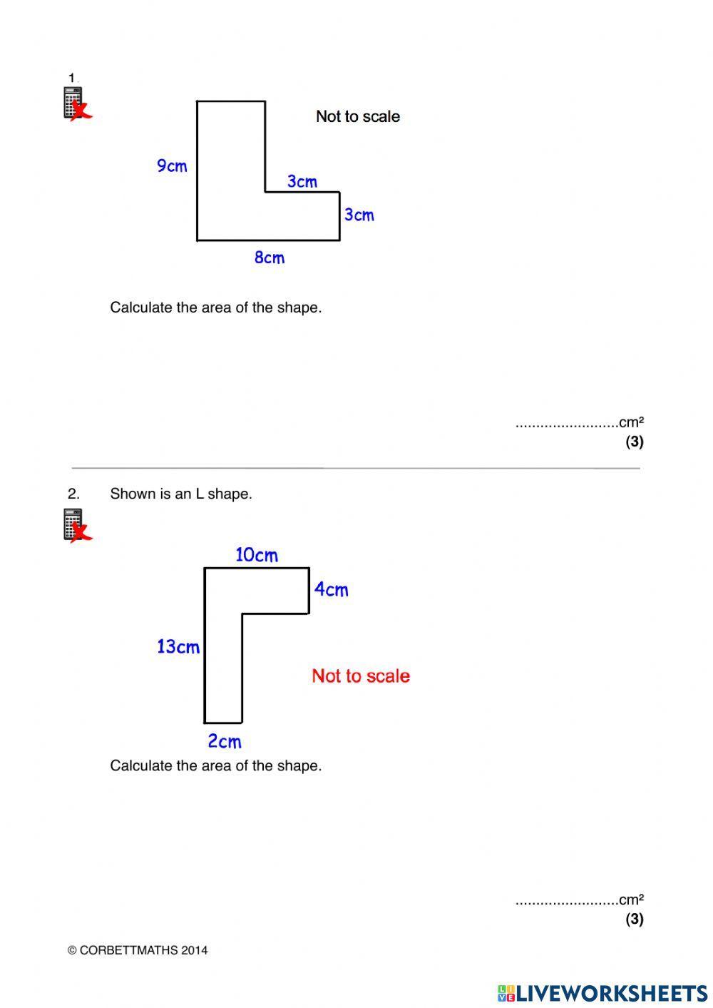 Area of compound shapes - 02