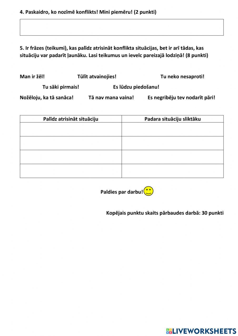 Pārbaudes darbs sociālajās zinībās