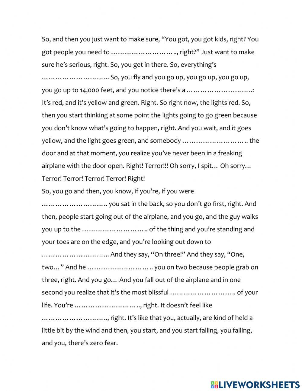 Listening exercise B1