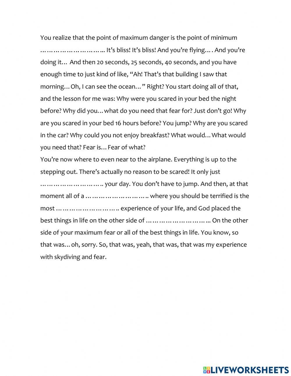 Listening exercise B1