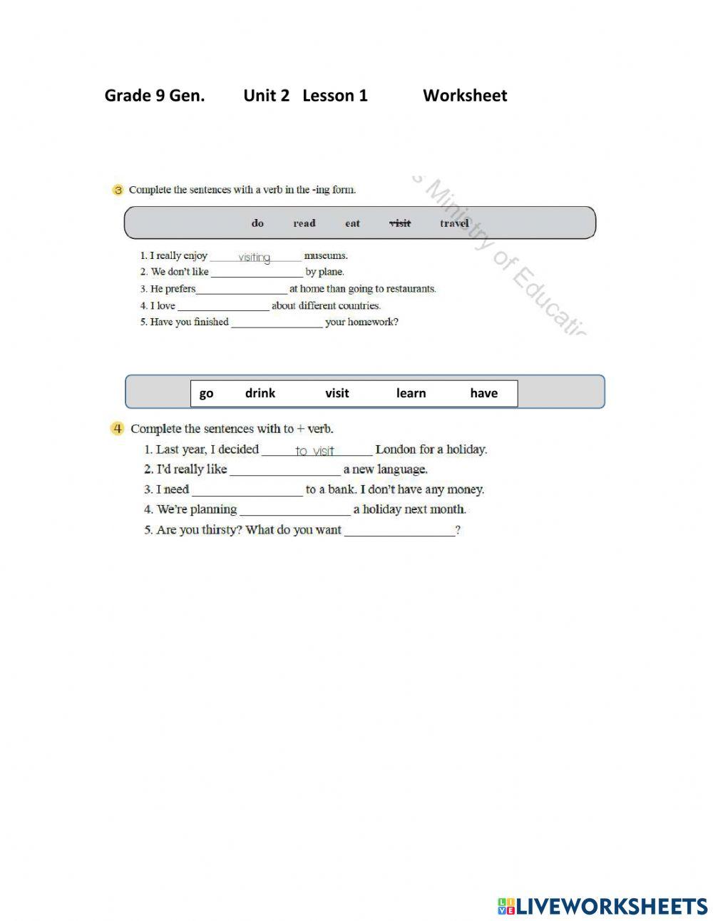 Gerund or infinitive
