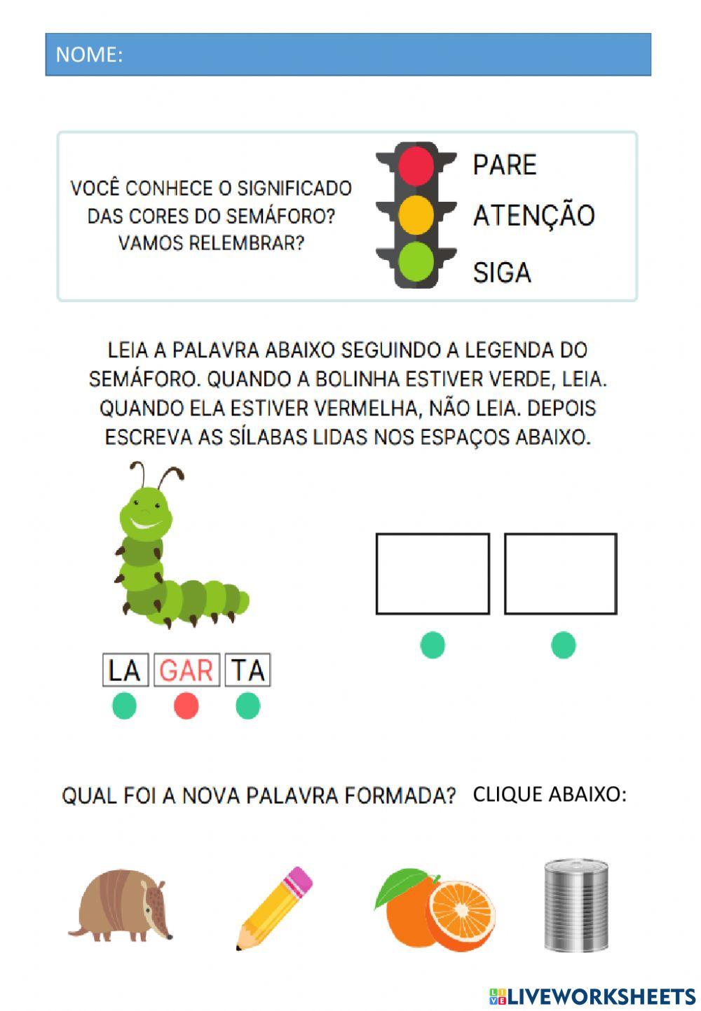 Lagatinha comilona novas palavras