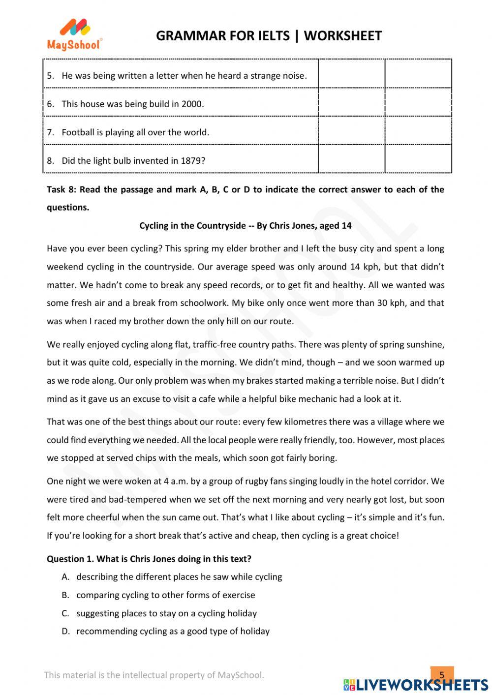 GI - M4L2 - Passive Voice - Present continuous & Past continuous
