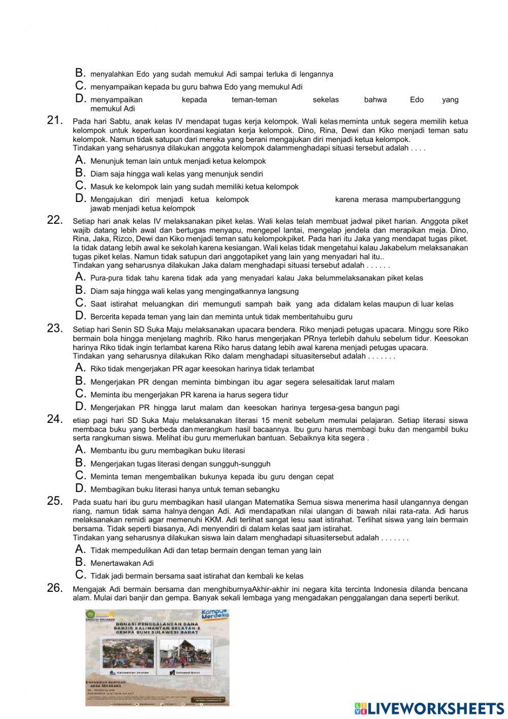 AKM-Survei Karakter Paket C (1-30)