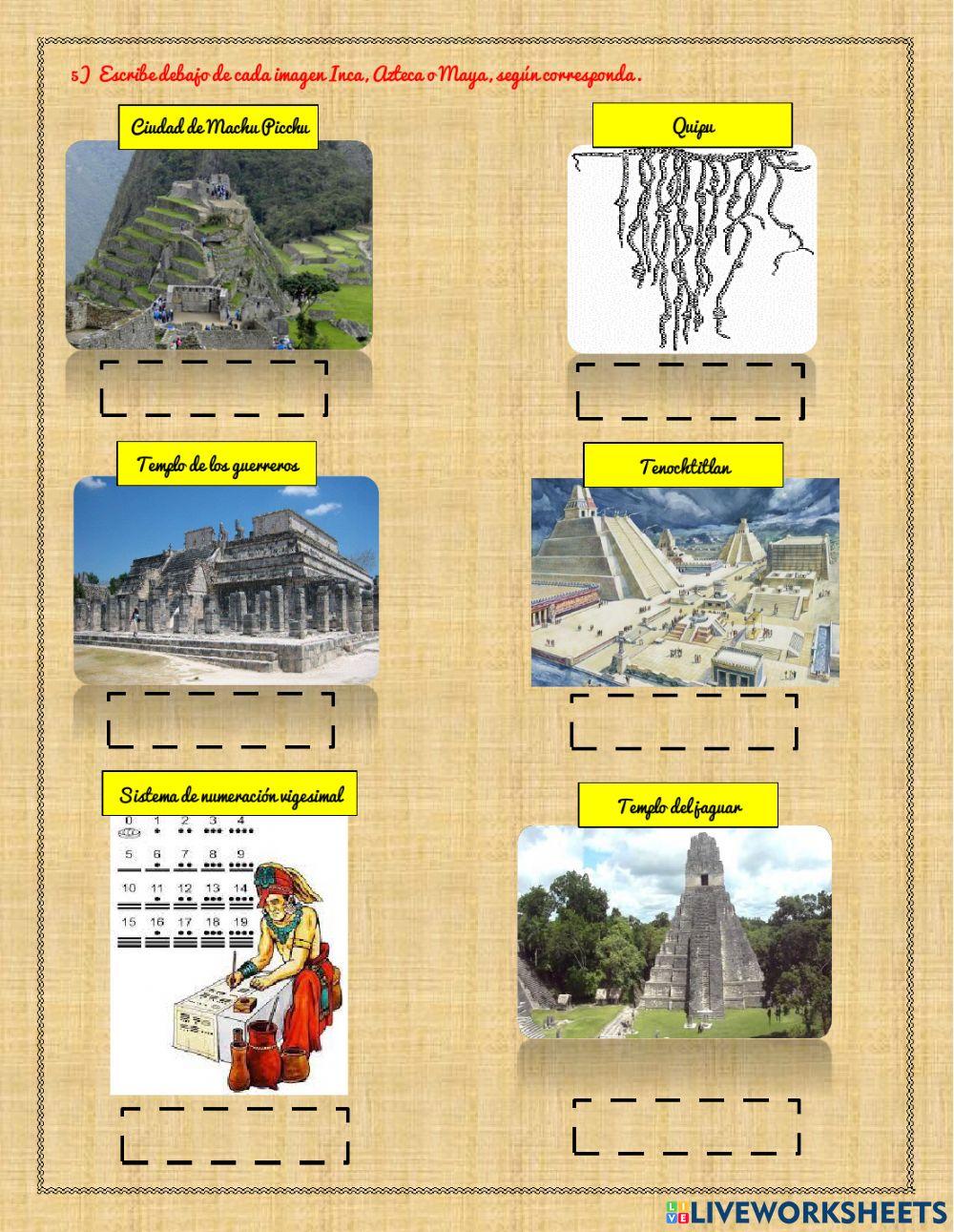 Aztecas, Mayas, Incas