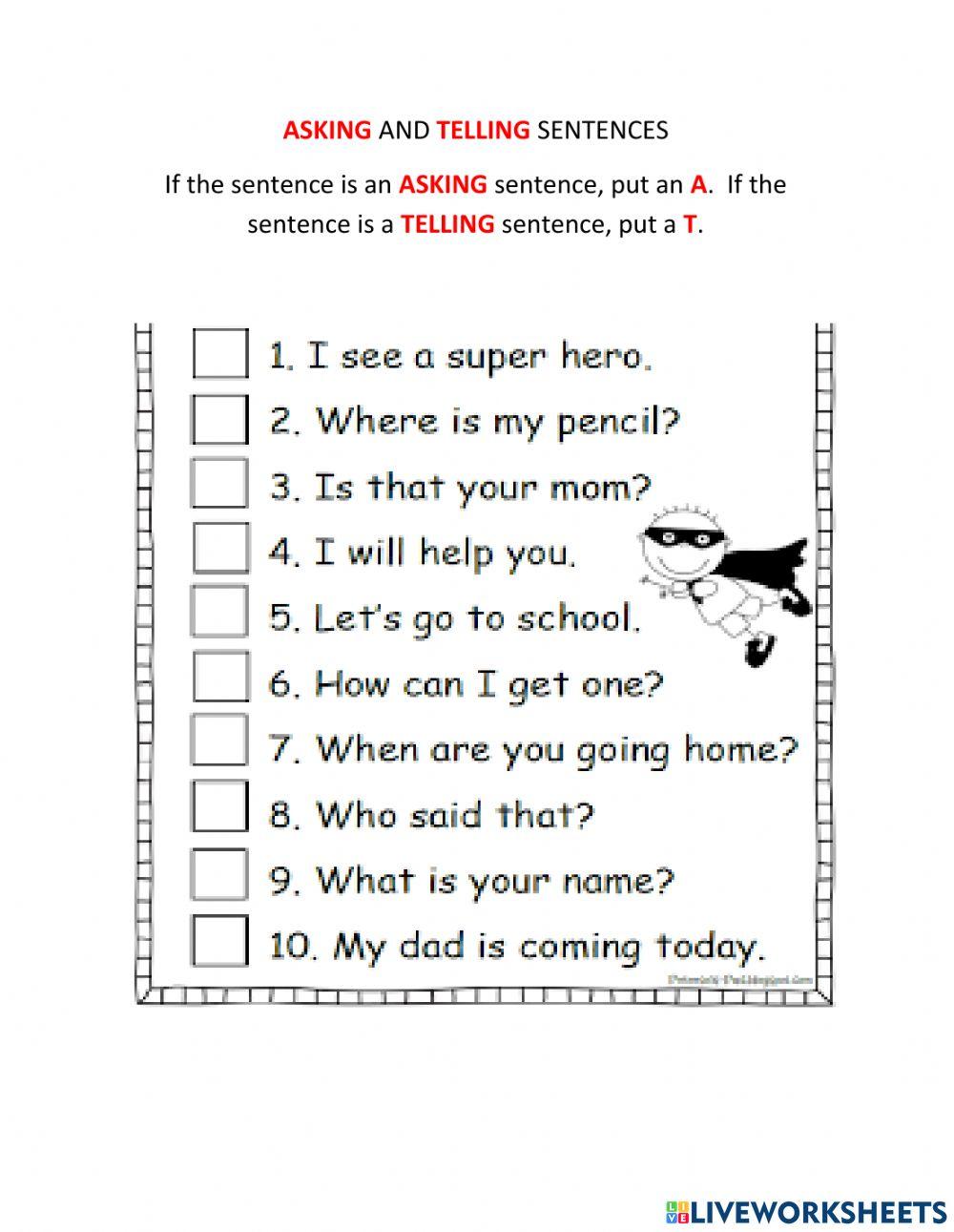 Types of sentences interactive exercise for grade live 47 off