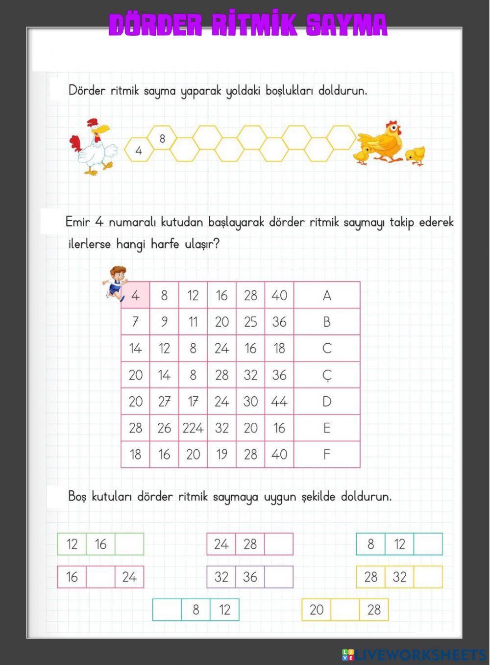 Dörder Ritmik Saymalar-1