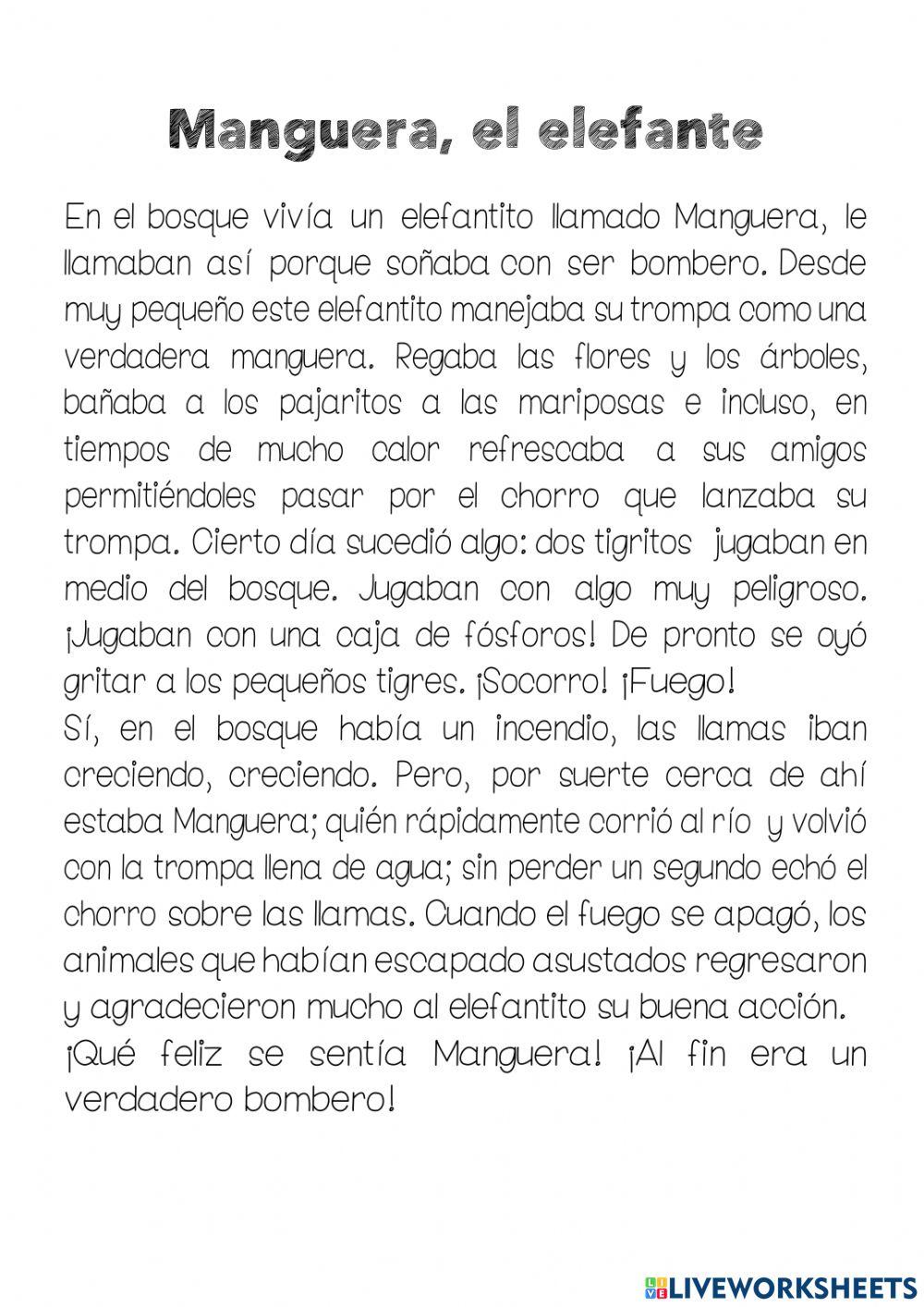 Lectura compresnsiva-Manguera Lectura compresnsiva-Manguera