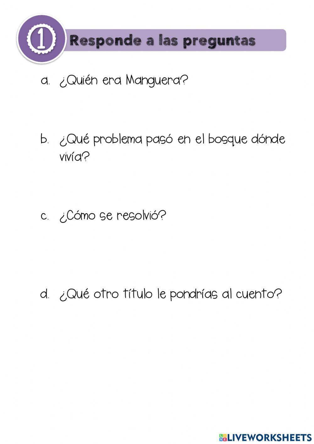 Lectura compresnsiva-Manguera Lectura compresnsiva-Manguera