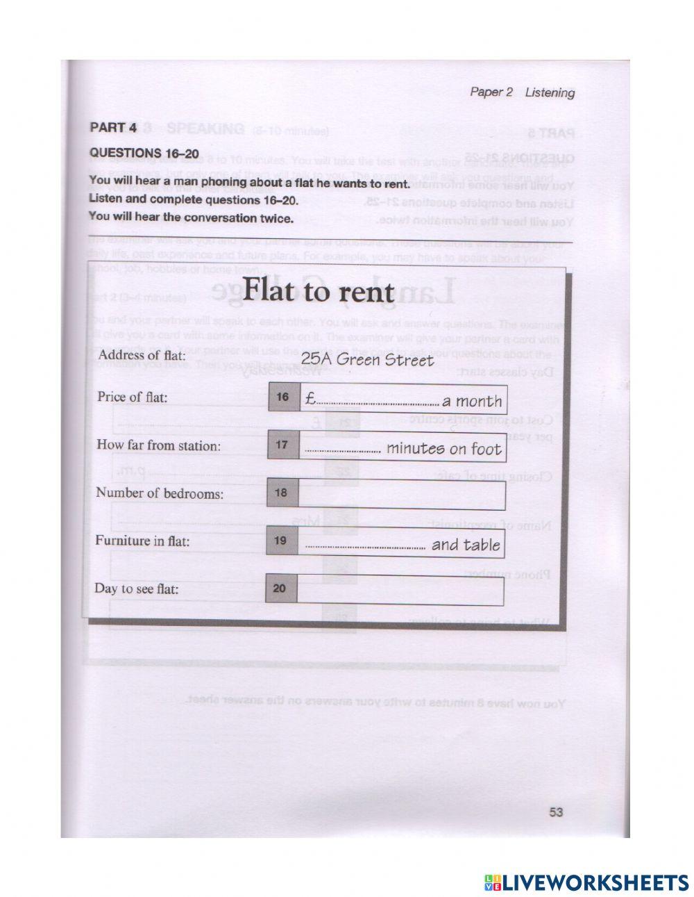 Ket 7 Test 2 Paper 2 Listening