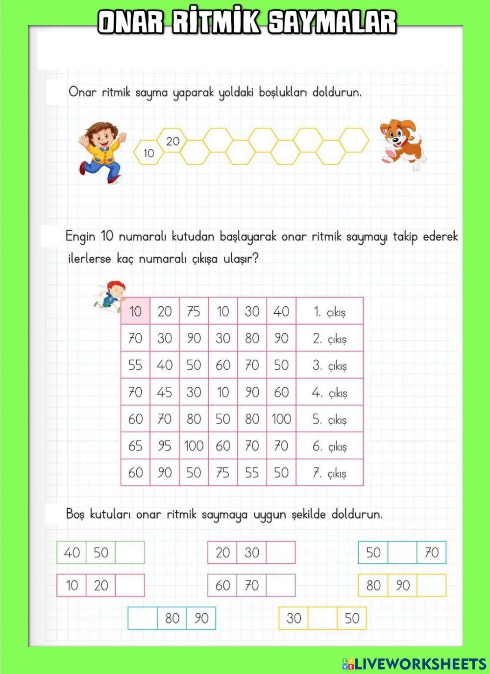Onar Ritmik Saymalar-1