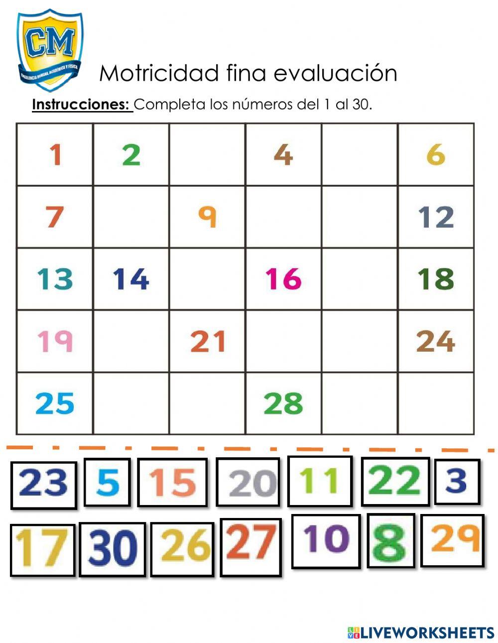 Motricidad fina evaluacion 4