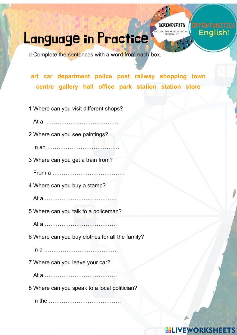 Unit 10A, elementary homework