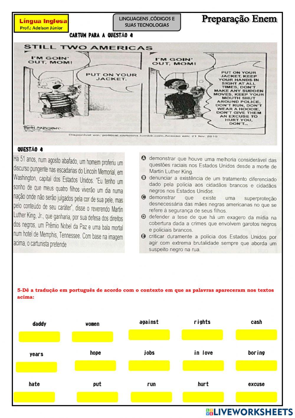 Simulado Preparação Enem