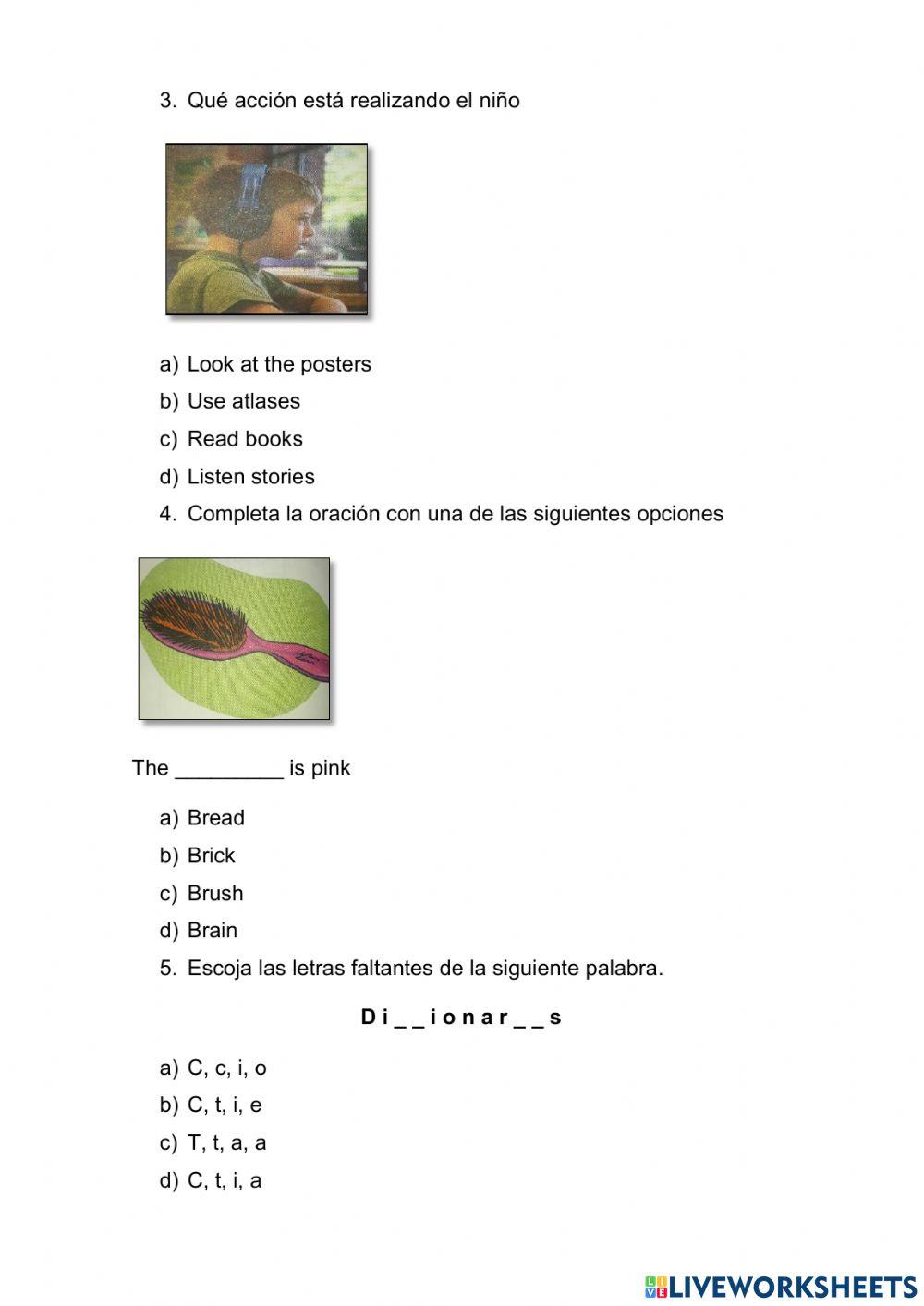 Evaluacion de ingles