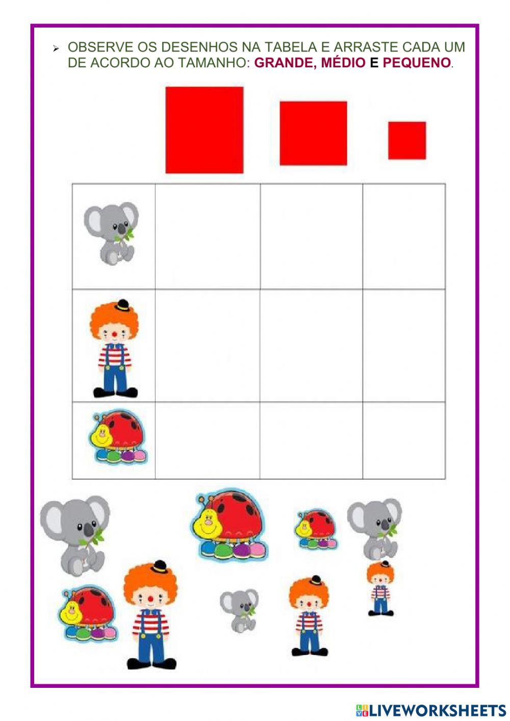 Atividade de arraste e solte